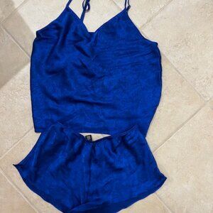 Victoria's Secret Satin Blue Cami Set